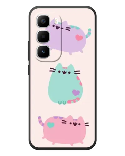 Чехол для Infinix Hot 60 Pro Plus с картинкой «Pusheen трио» Чехол для Infinix Hot 60 Pro Plus с картинкой «Pusheen трио»