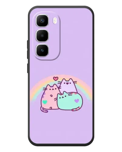 Чехол для Infinix Hot 60 Pro Plus с картинкой «Радужные Пушины» Чехол для Infinix Hot 60 Pro Plus с картинкой «Радужные Пушины»