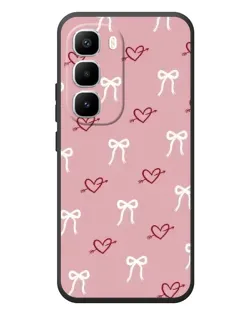 Чехол для Infinix Hot 60 Pro Plus с картинкой «Сердца и банты»