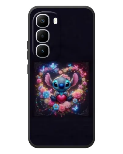 Чехол для Infinix Hot 60 Pro Plus с картинкой «Stitch в цветах»