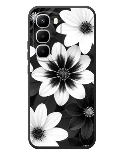 Чехол для Infinix Hot 60 Pro Plus с картинкой «Монохромные астры»