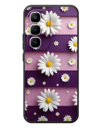 Чехол для Infinix Hot 60 Pro Plus с картинкой «Ромашки на фиолетовом»
