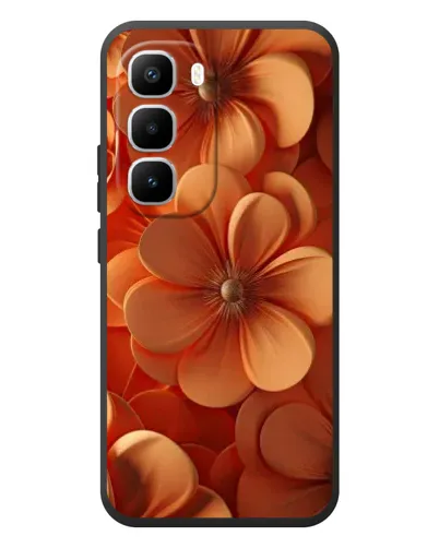 Чехол для Infinix Hot 60 Pro Plus с картинкой «Оранжевый макро цветок»
