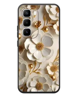 Чехол для Infinix Hot 60 Pro Plus с картинкой «Белие бумажние  цвети»