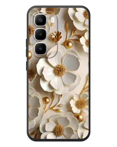 Чехол для Infinix Hot 60 Pro Plus с картинкой «Белие бумажние  цвети»