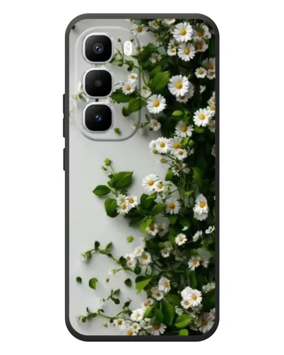 Чехол для Infinix Hot 60 Pro Plus с картинкой «Ветка мелких белых цветов»