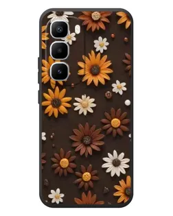 Чехол для Infinix Hot 60 Pro Plus с картинкой «Узор из маленьких подсолнухов»