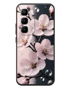 Чехол для Infinix Hot 60 Pro Plus с картинкой «Нежная сакура и капли»