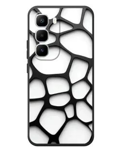 Чехол для Infinix Hot 60 Pro Plus с картинкой «Белая объемная сетка»