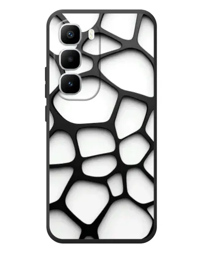 Чехол для Infinix Hot 60 Pro Plus с картинкой «Белая объемная сетка»