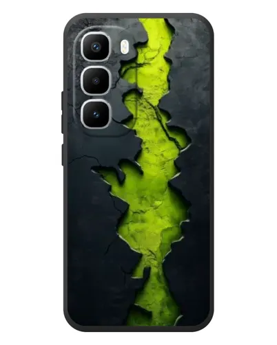 Чехол для Infinix Hot 60 Pro Plus с картинкой «Салатовый разлом скалы»