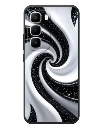 Чехол для Infinix Hot 60 Pro Plus с картинкой «Черно-белая спираль»