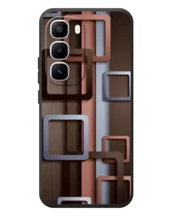 Чехол для Infinix Hot 60 Pro Plus с картинкой «Коричневые объемные квадраты»