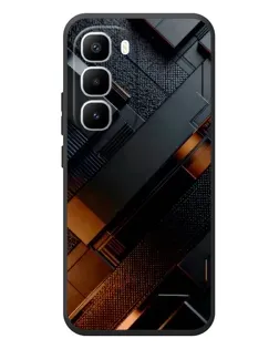 Чехол для Infinix Hot 60 Pro Plus с картинкой «Черные геометрические блоки»