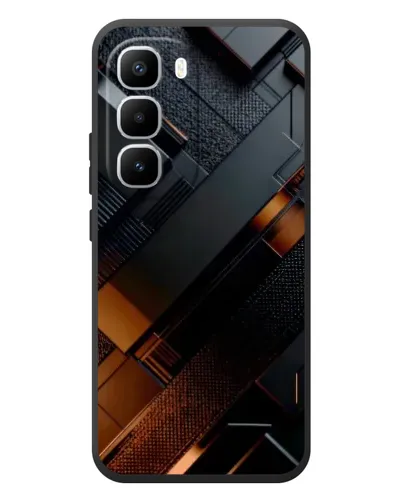Чехол для Infinix Hot 60 Pro Plus с картинкой «Черные геометрические блоки»