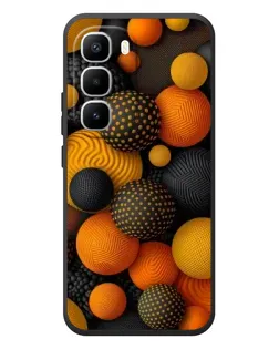 Чехол для Infinix Hot 60 Pro Plus с картинкой «Объемные оранжевые сферы»