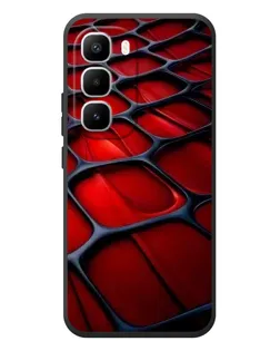 Чехол для Infinix Hot 60 Pro Plus с картинкой «Красная глянцевая сетка»