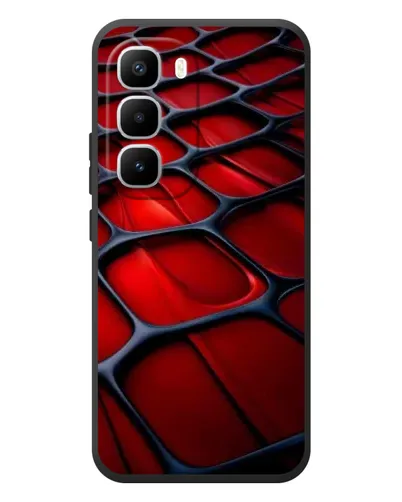 Чехол для Infinix Hot 60 Pro Plus с картинкой «Красная глянцевая сетка»