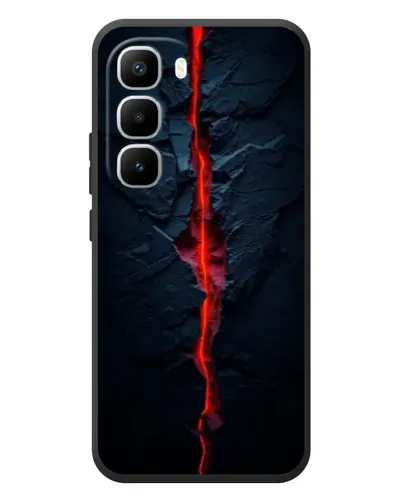 Чехол для Infinix Hot 60 Pro Plus с картинкой «Kрасная лавовая трещина»