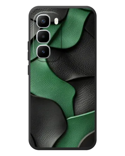 Чехол для Infinix Hot 60 Pro Plus с картинкой «Зеленые кожаные волны»