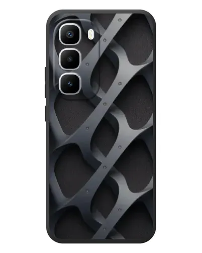 Чехол для Infinix Hot 60 Pro Plus с картинкой «Объемное серое плетение»