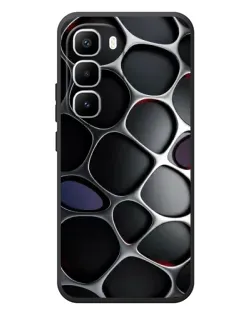 Чехол для Infinix Hot 60 Pro Plus с картинкой «Объемная темная решетка»