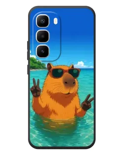 Чехол для Infinix Hot 60 Pro Plus с картинкой «Морская капибара»