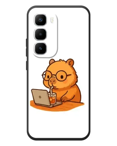 Чехол для Infinix Hot 60 Pro Plus с картинкой «Капибара с ноутбуком» Чехол для Infinix Hot 60 Pro Plus с картинкой «Капибара с ноутбуком»