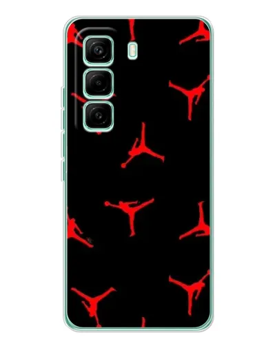 Чехол для Infinix Hot 60 Pro с картинкой «Jordan Red Pattern»