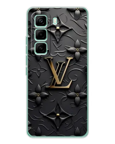 Чехол для Infinix Hot 60 Pro с картинкой «Кожаная текстура LV»