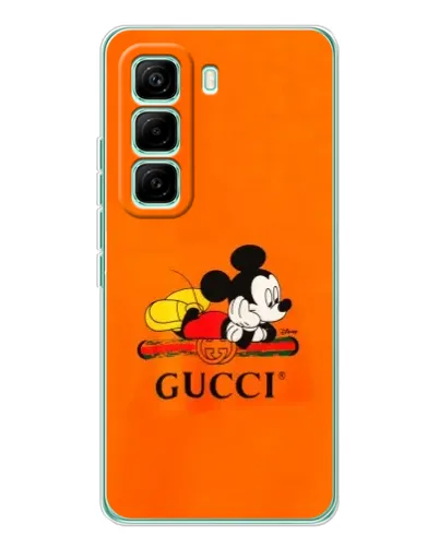 Чехол для Infinix Hot 60 Pro с картинкой «Микки Маус Gucci — оранж» Чехол для Infinix Hot 60 Pro с картинкой «Микки Маус Gucci — оранж»