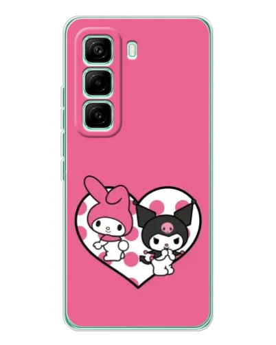 Чехол для Infinix Hot 60 Pro с картинкой «Kuromi и My Melody» Чехол для Infinix Hot 60 Pro с картинкой «Kuromi и My Melody»