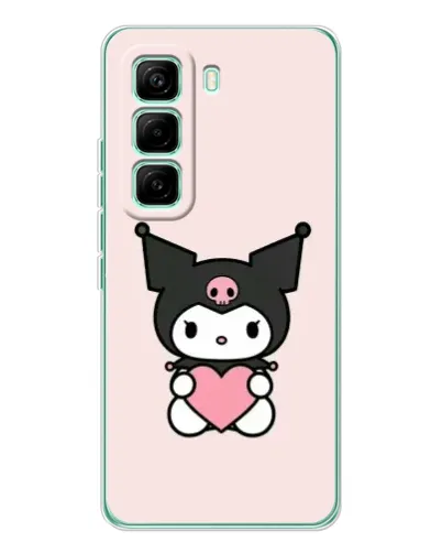 Чехол для Infinix Hot 60 Pro с картинкой «Kuromi и сердце» Чехол для Infinix Hot 60 Pro с картинкой «Kuromi и сердце»