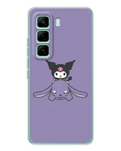 Чехол для Infinix Hot 60 Pro с картинкой «Kuromi на лиловом фоне» Чехол для Infinix Hot 60 Pro с картинкой «Kuromi на лиловом фоне»