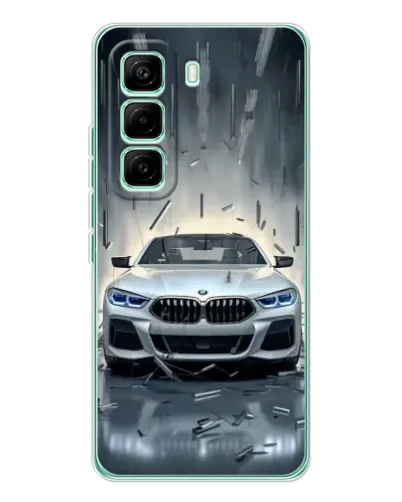 Чехол для Infinix Hot 60 Pro с картинкой «BMW в свете фар»
