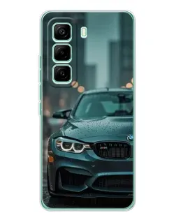 Чехол для Infinix Hot 60 Pro с картинкой «BMW в огнях города»