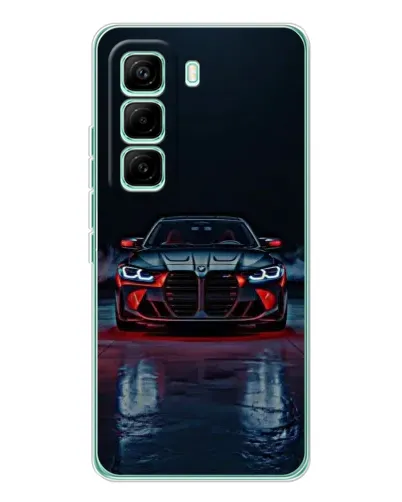 Чехол для Infinix Hot 60 Pro с картинкой «BMW на мокрой дороге»