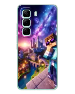 Чехол для Infinix Hot 60 Pro с картинкой «Стив и космос» Чехол для Infinix Hot 60 Pro с картинкой «Стив и космос»