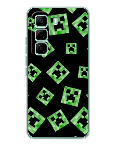 Чехол для Infinix Hot 60 Pro с картинкой «Паттерн с криперами»