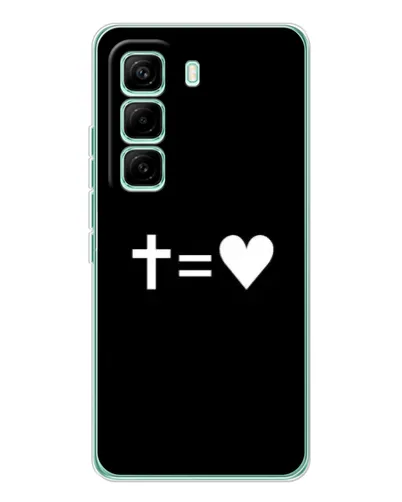Чехол для Infinix Hot 60 Pro с картинкой «Крест и Сердце» Чехол для Infinix Hot 60 Pro с картинкой «Крест и Сердце»