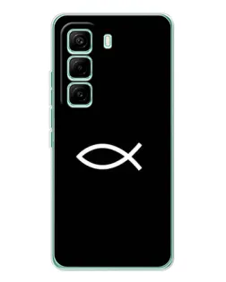 Чехол для Infinix Hot 60 Pro с картинкой «Символ рыбы Jesus»