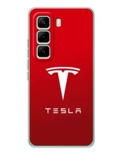 Чехол для Infinix Hot 60 Pro с картинкой «Tesla Red Classic»