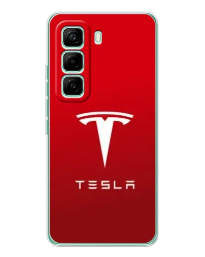Чехол для Infinix Hot 60 Pro с картинкой «Tesla Red Classic»