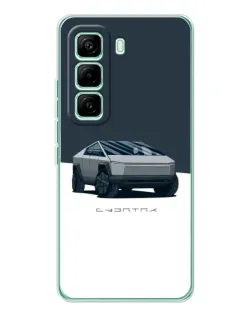 Чехол для Infinix Hot 60 Pro с картинкой «Серебристый Cybertruck Tesla» Чехол для Infinix Hot 60 Pro с картинкой «Серебристый Cybertruck Tesla»