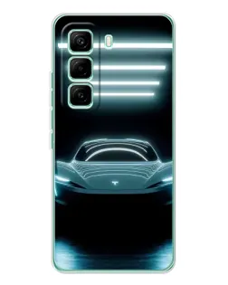 Чехол для Infinix Hot 60 Pro с картинкой «Tesla в неоне» Чехол для Infinix Hot 60 Pro с картинкой «Tesla в неоне»