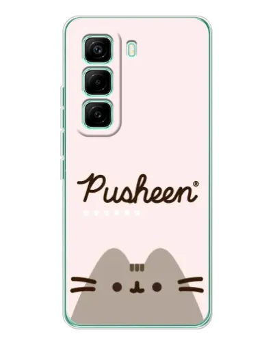 Чехол для Infinix Hot 60 Pro с картинкой «Pusheen логотип» Чехол для Infinix Hot 60 Pro с картинкой «Pusheen логотип»