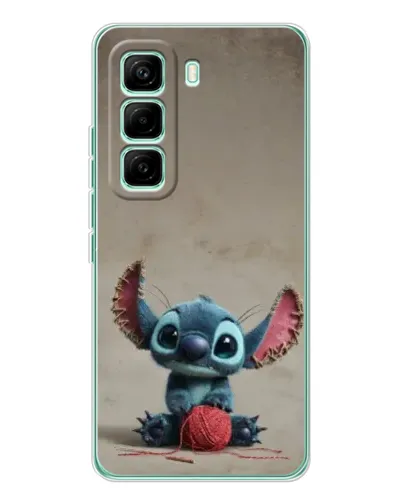Чехол для Infinix Hot 60 Pro с картинкой «Стич на коричневом фоне»