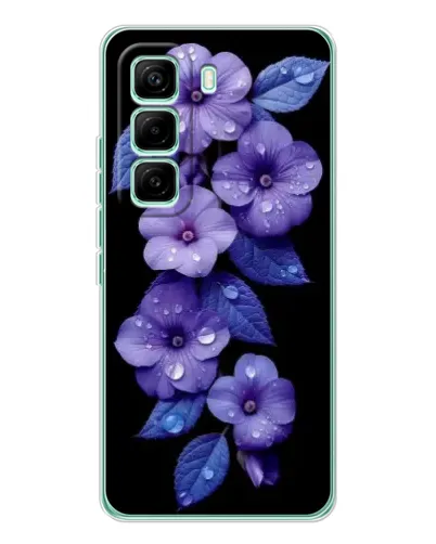 Чехол для Infinix Hot 60 Pro с картинкой «Фиолетовые цветы с росою» Чехол для Infinix Hot 60 Pro с картинкой «Фиолетовые цветы с росою»