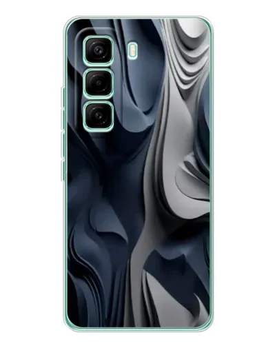 Чехол для Infinix Hot 60 Pro с картинкой «Объемные синие складки» Чехол для Infinix Hot 60 Pro с картинкой «Объемные синие складки»