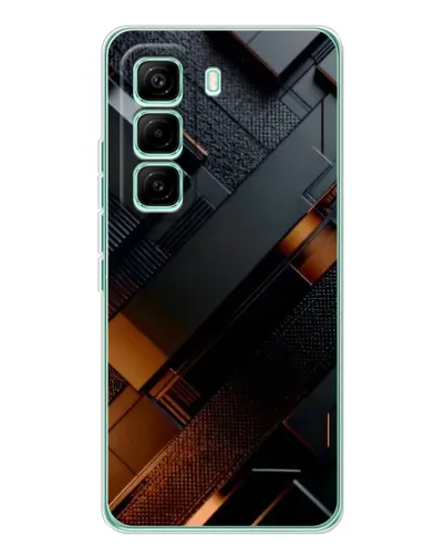 Чехол для Infinix Hot 60 Pro с картинкой «Черные геометрические блоки» Чехол для Infinix Hot 60 Pro с картинкой «Черные геометрические блоки»